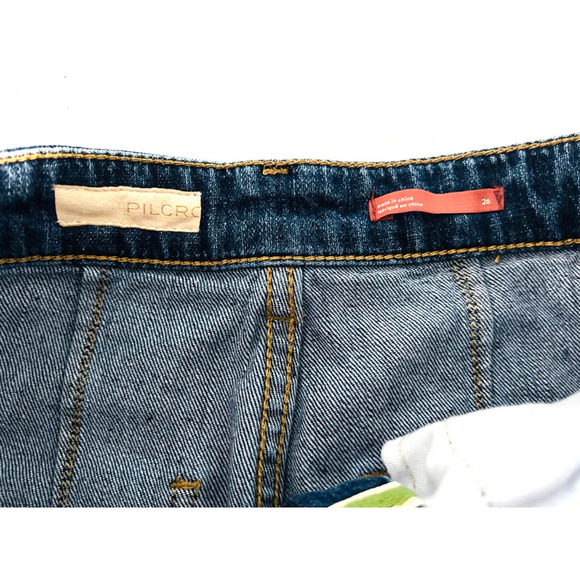 Pilcro and The Letterpress Women Size 26 Blue Straight Leg High Rise Denim - Picture 8 of 8